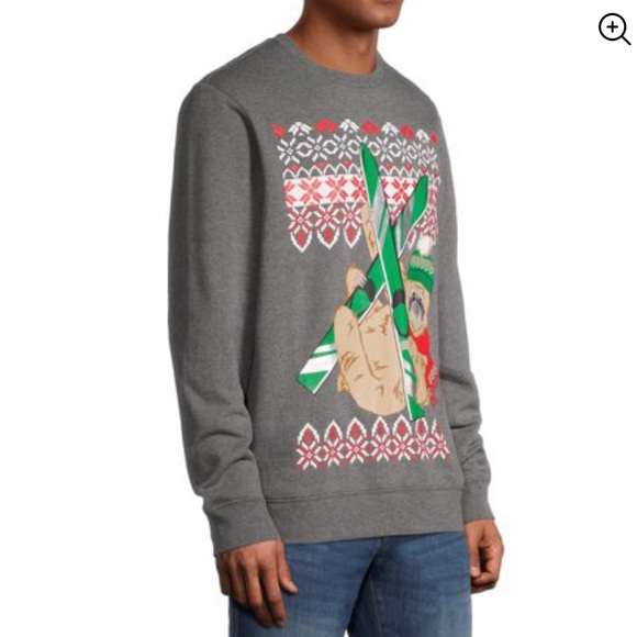 Sloth N Ski Men's and Big Men's Graphic Sweatshirt - Picture 2 of 5
